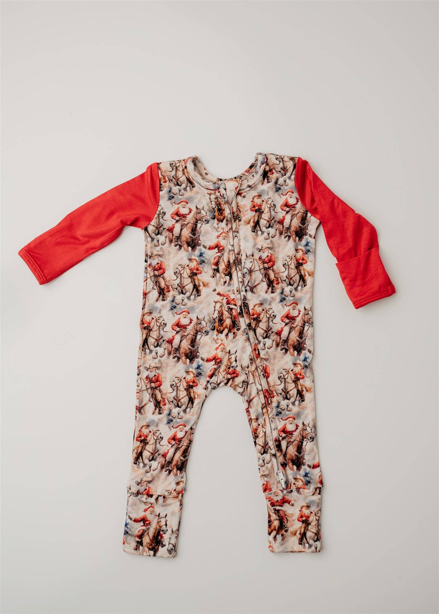 Cowboy Claus Footies: 12-18M
