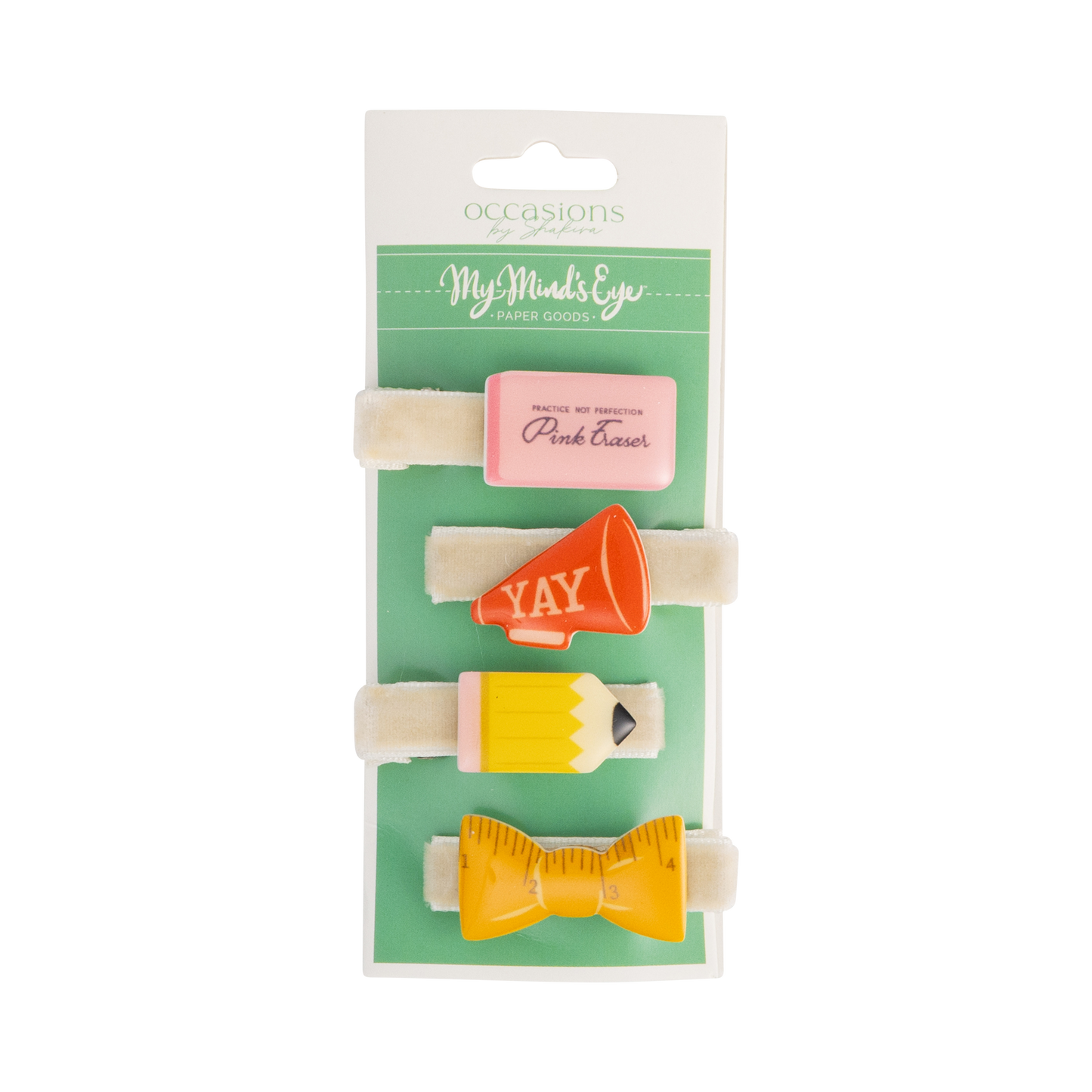 Occasions Back to School Resin Barrettes