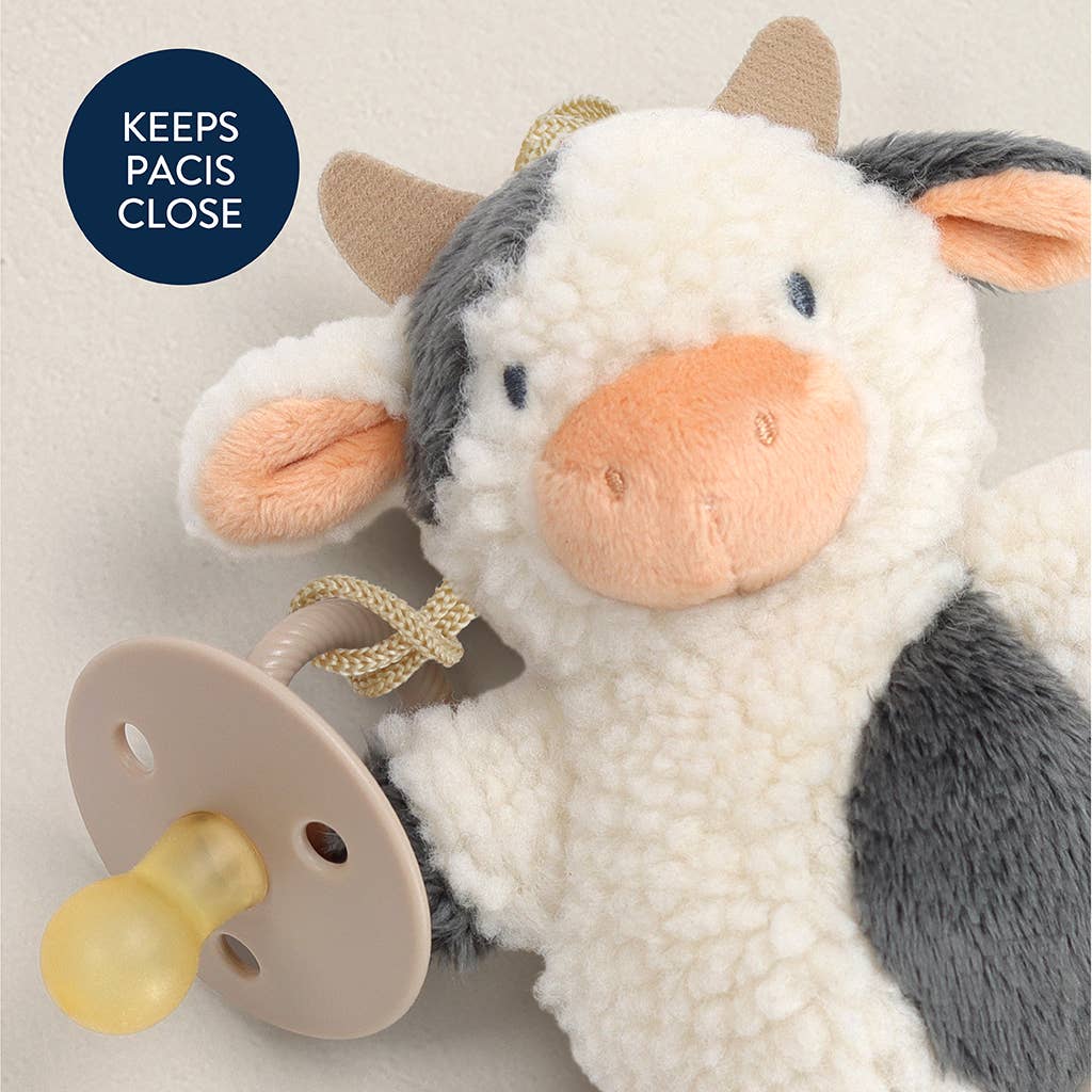 *NEW OPTIONS* Bitzy Pal Natural Rubber Pacifier & Plush: Bow