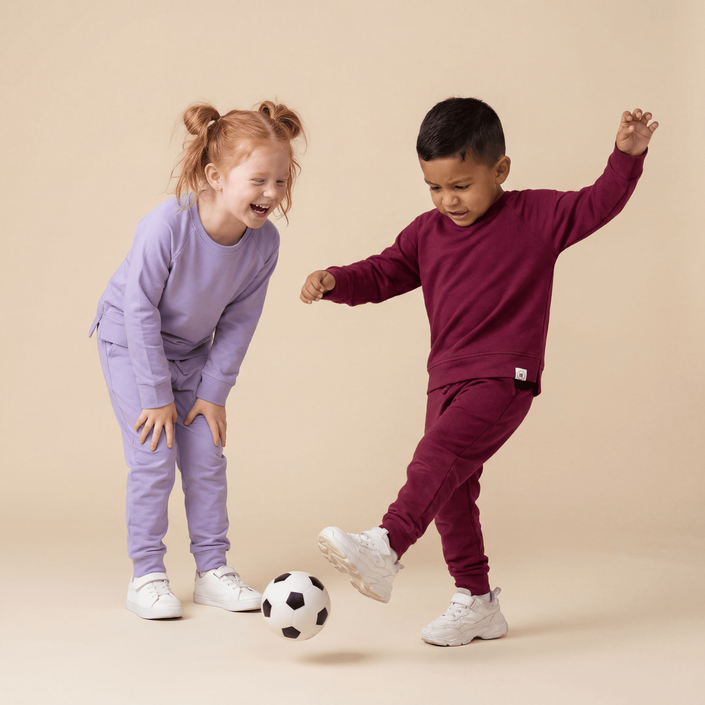 Sweet Bamboo Crew Neck Jogger Set Rhubarb Red