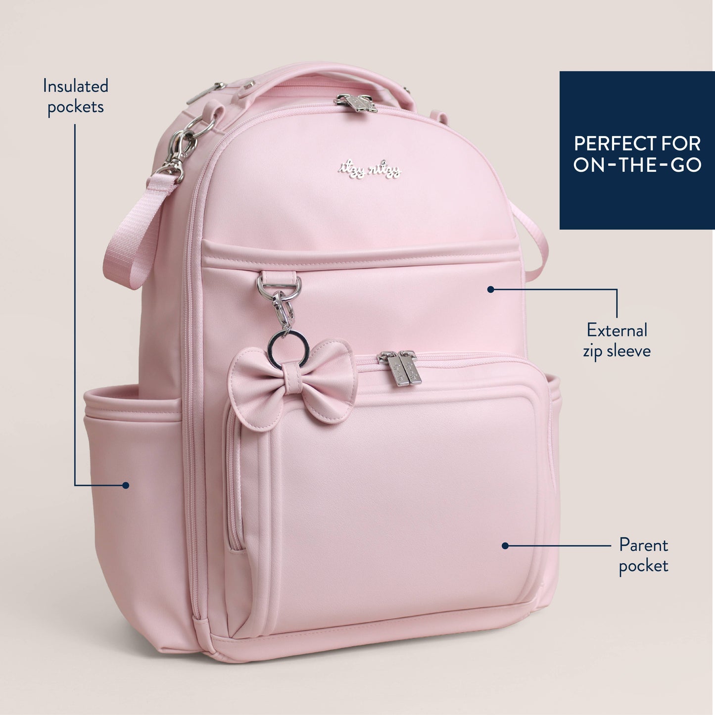 Itzy Ritzy Ribbons & Roses Boss Plus™ Backpack Diaper Bag