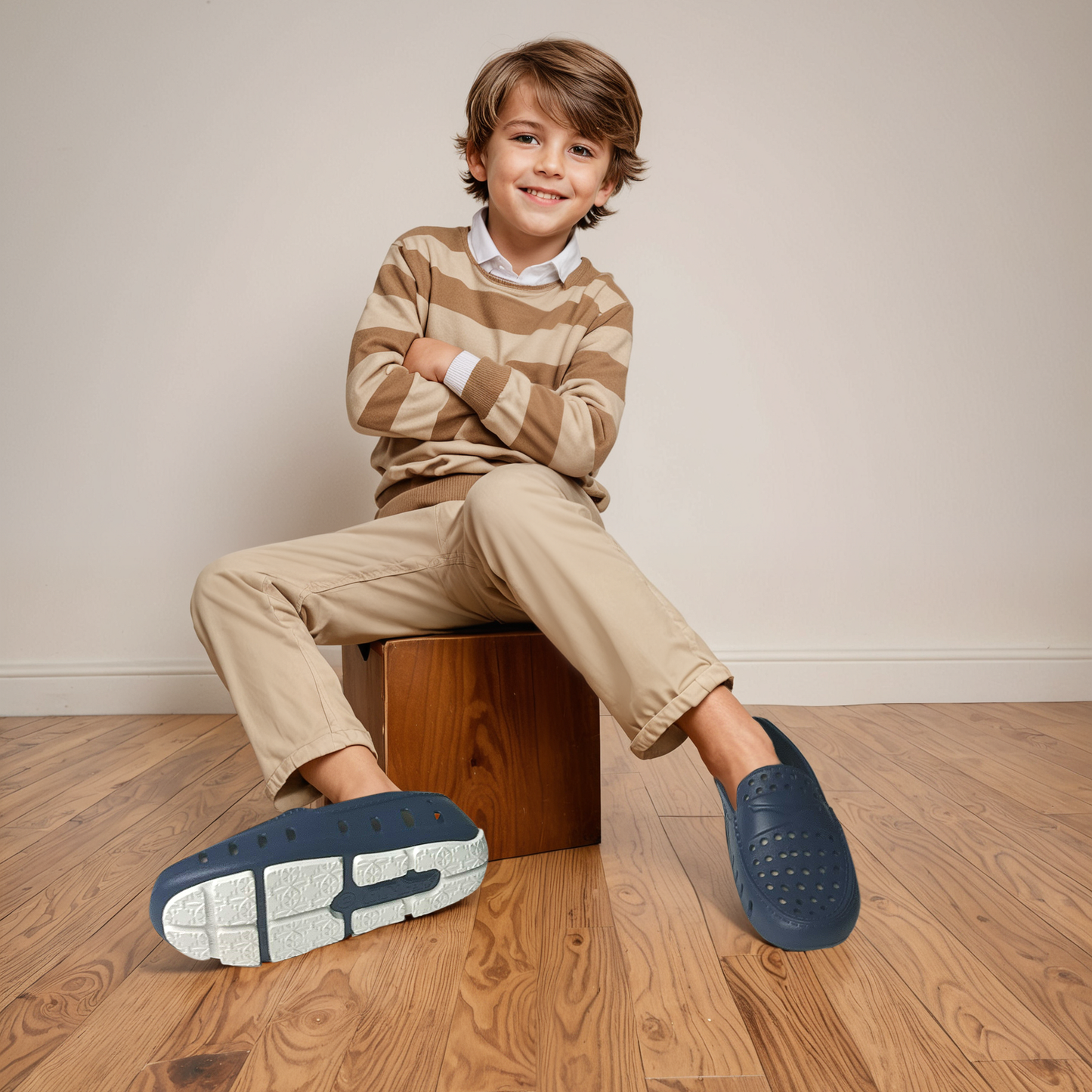 PRODIGY DRIVER NAVY PEONY/BRIGHT WHITE - KIDS: J3