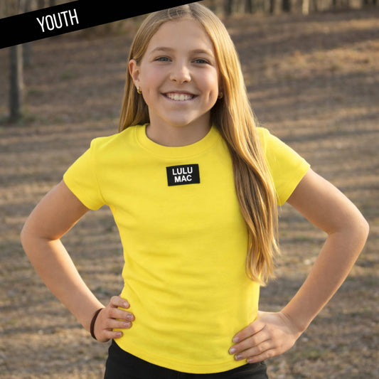 Lulu Mac - Kids Baby Doll Top - Neon Yellow