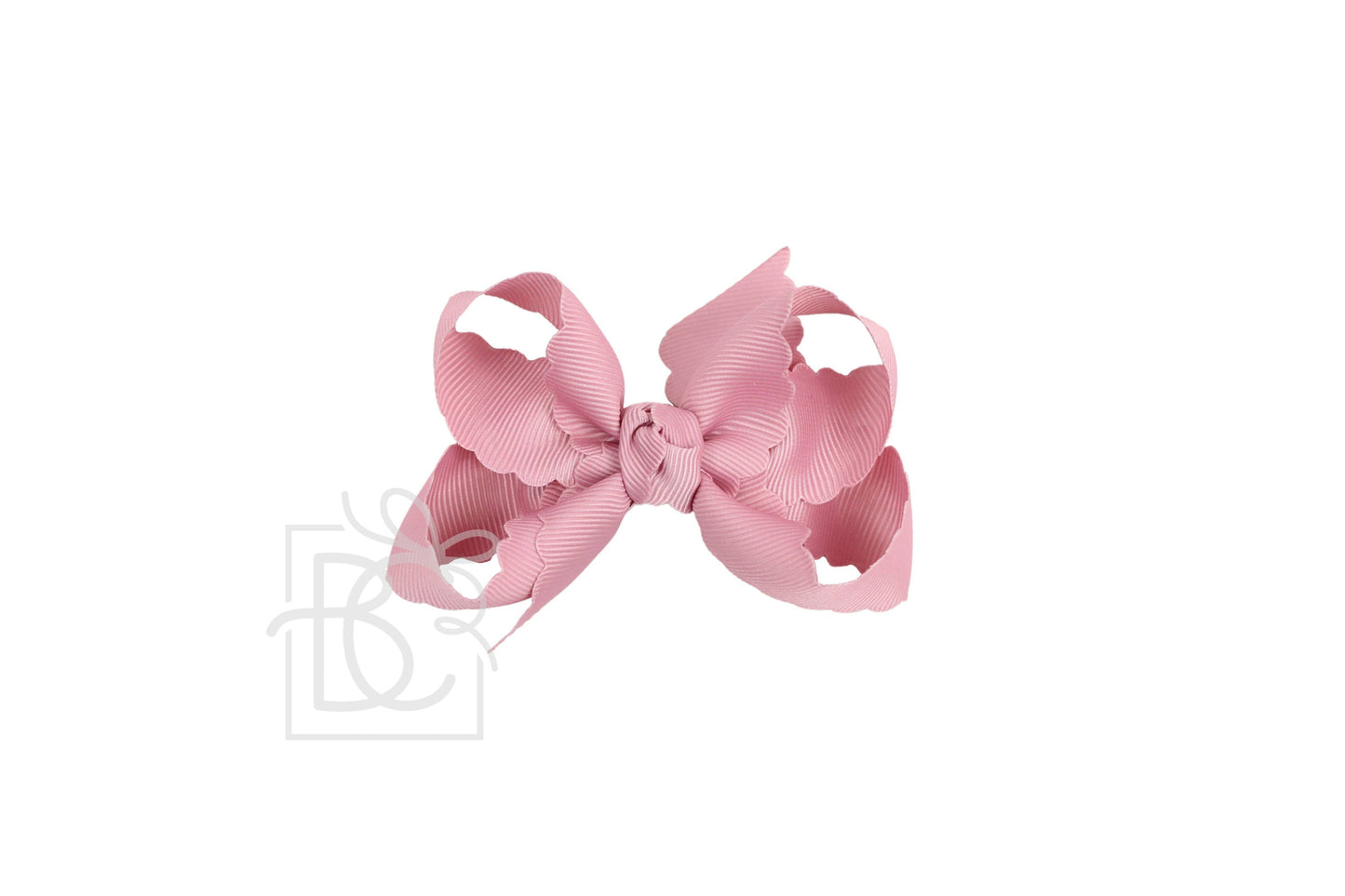 SCALLOPED EDGE BOW: Fresco / 5.5" Extra Large - 2.25" Ribbon on Alligator Clip