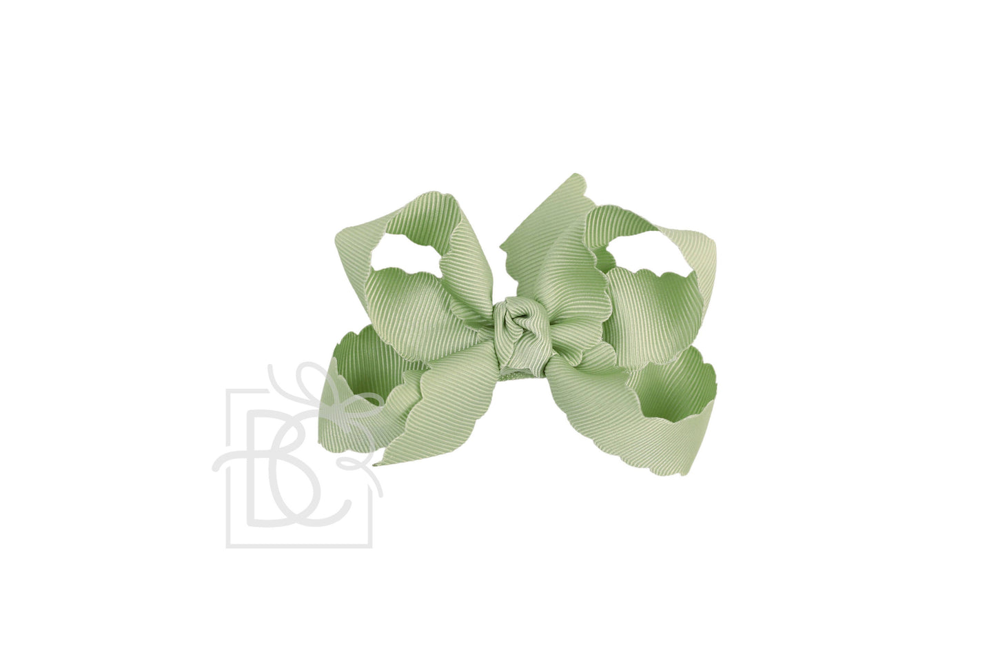 SCALLOPED EDGE BOW: Fresco / 5.5" Extra Large - 2.25" Ribbon on Alligator Clip