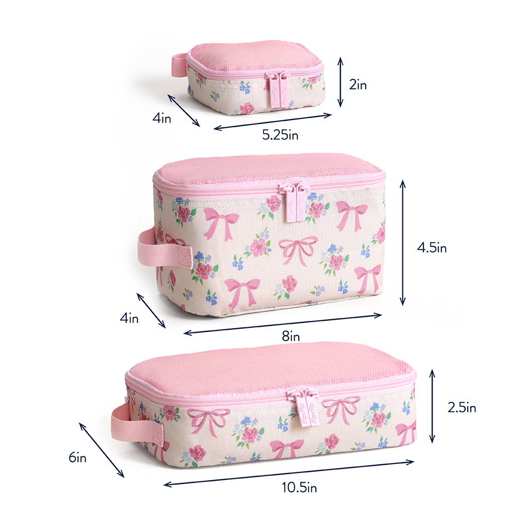Itzy Ritzy Ribbons + Roses Pack Like A Boss™ Packing Cubes