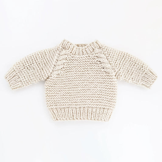 Huggalugs Garter Stitch Crew Neck Sweater