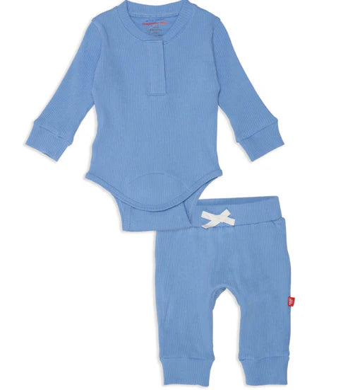 Blue Skies Ribbed Cotton L/S Bodysuit + Pant