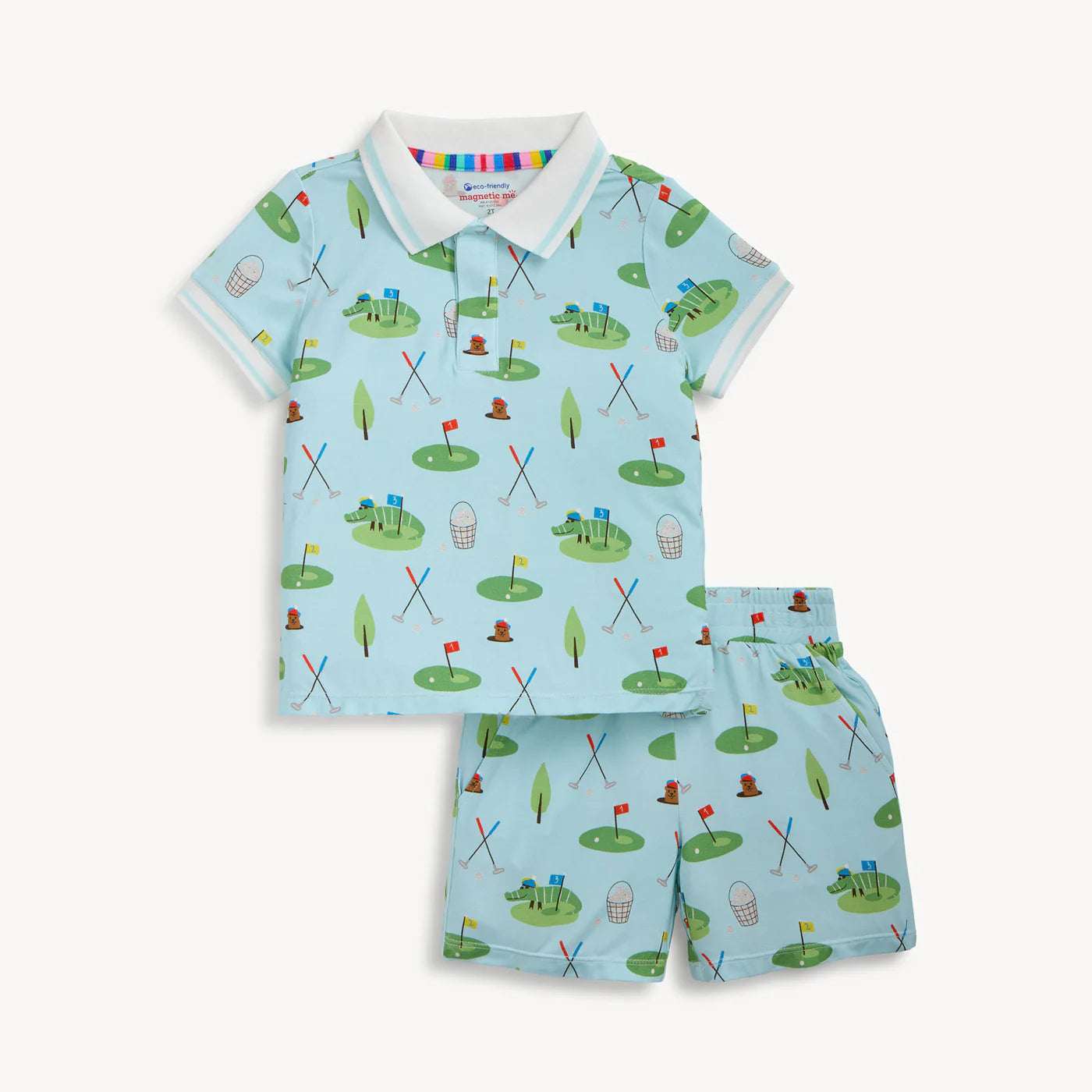 Gopher It Modal Mag S/S Polo Collar Short Set