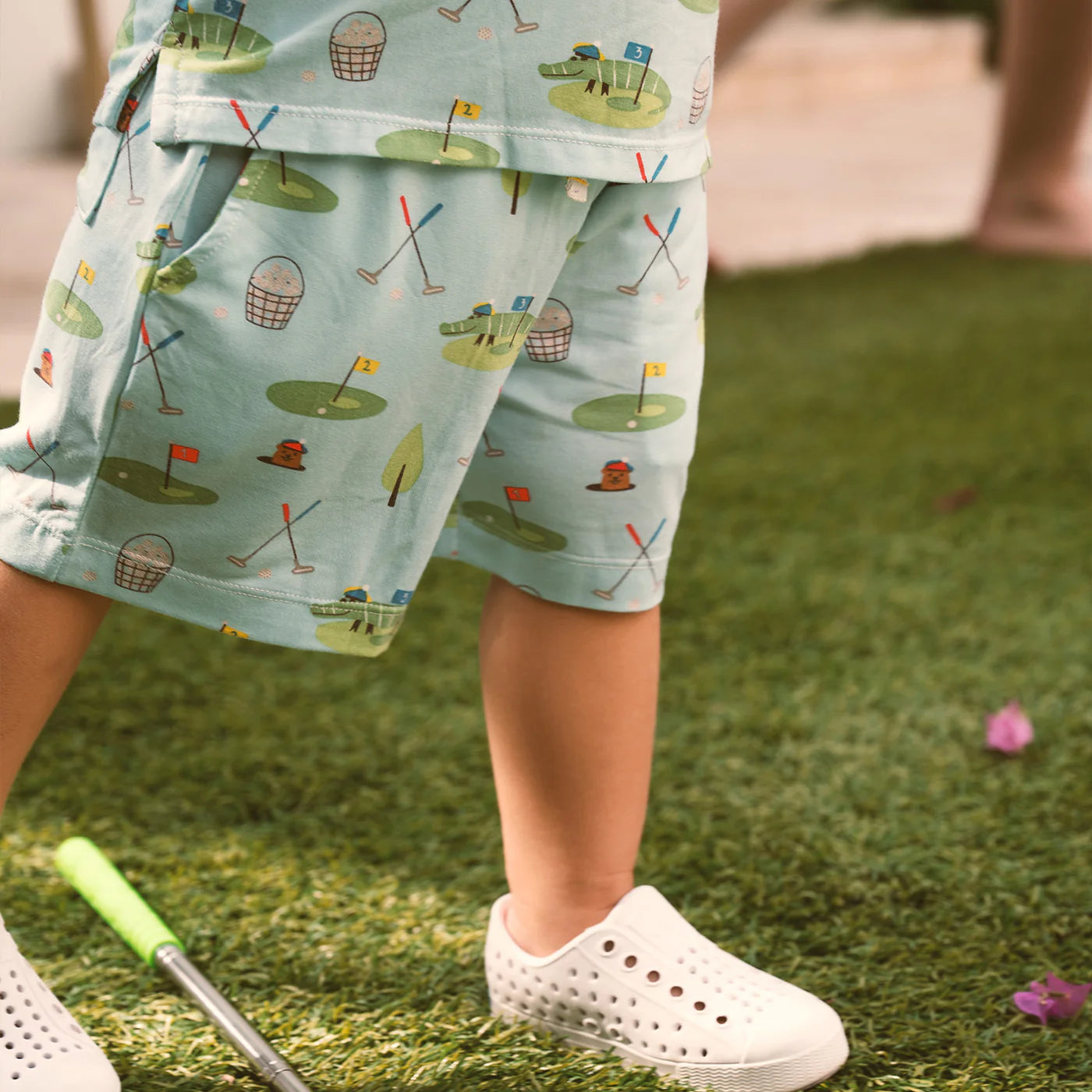 Gopher It Modal Mag S/S Polo Collar Short Set