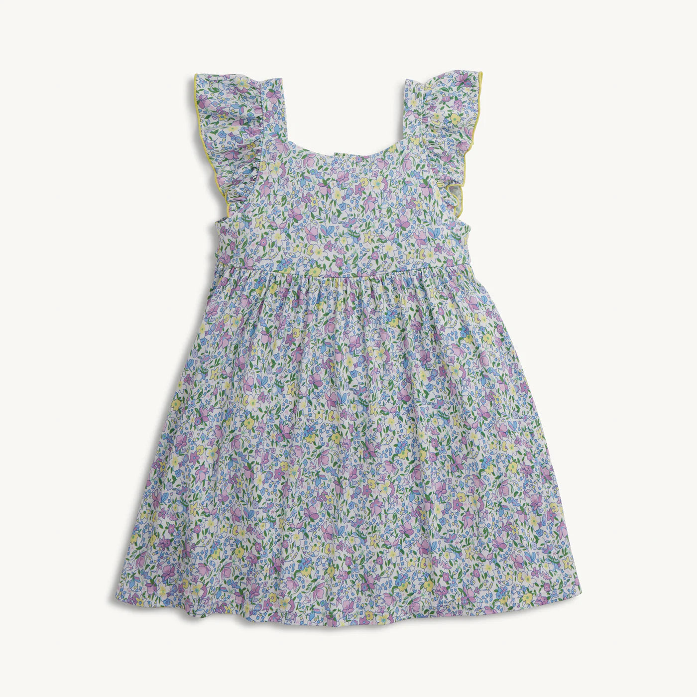 Lavina Modal Square Neck Ruffle SLV Dress