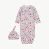 Whistledon Ruffle Placket Gown + Hat Set
