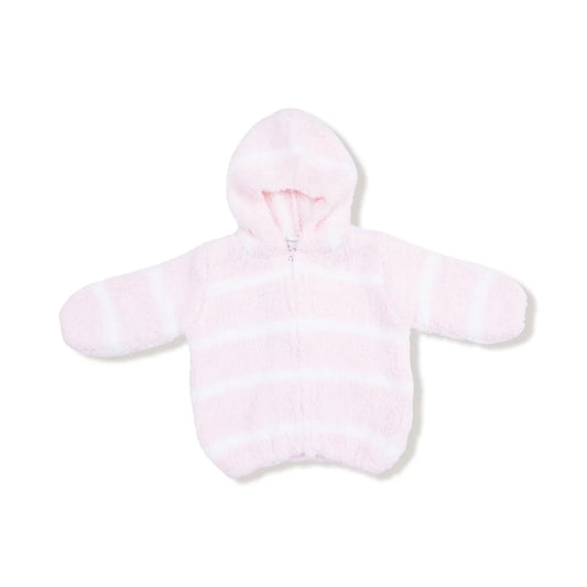 Angel Dear Chenille Pink & Ivory Hooded Jacket
