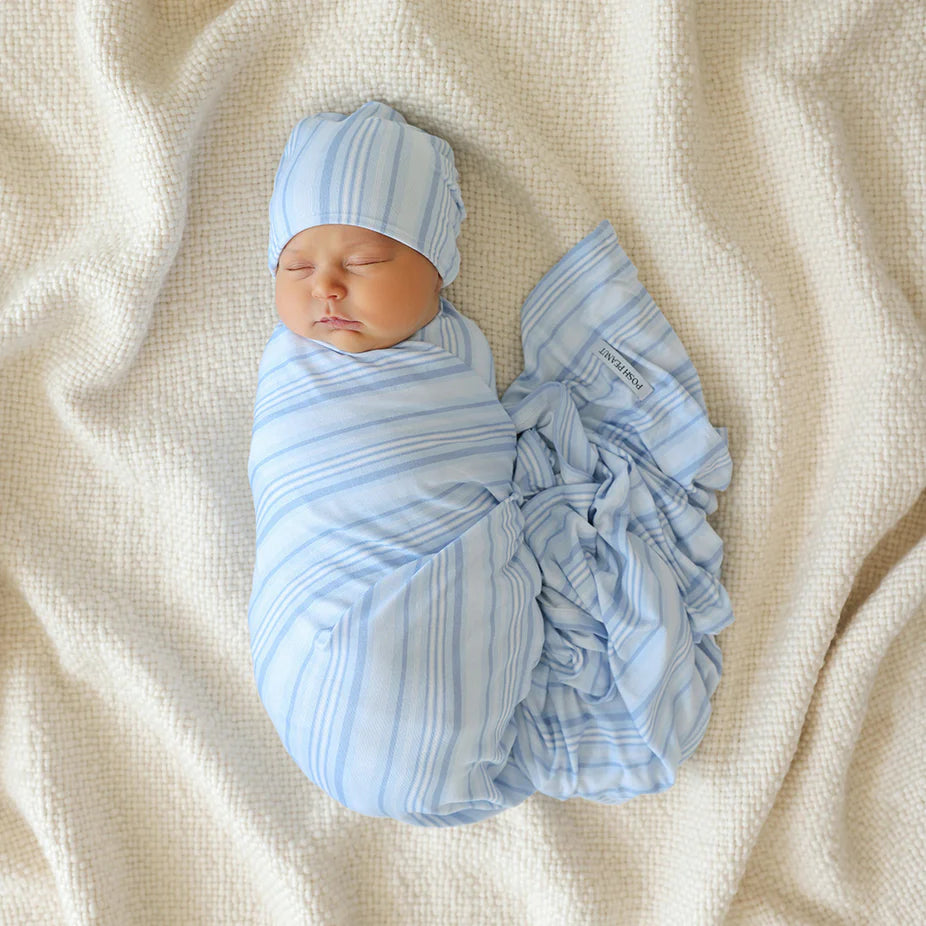Posh Peanut Richie Swaddle and Beanie Set