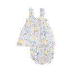 Angel Dear Samantha Floral Ruffly Strap Top And Bloomer Set