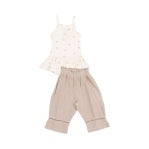 Angel Dear Simple Suns/Oxford Rib Peplum Tank and Smocked Waist Pants