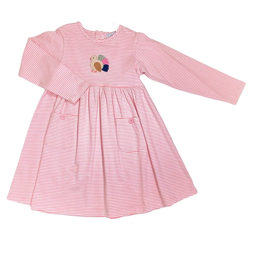 ISHTEX Turkey Applique Girl's Empire Dress