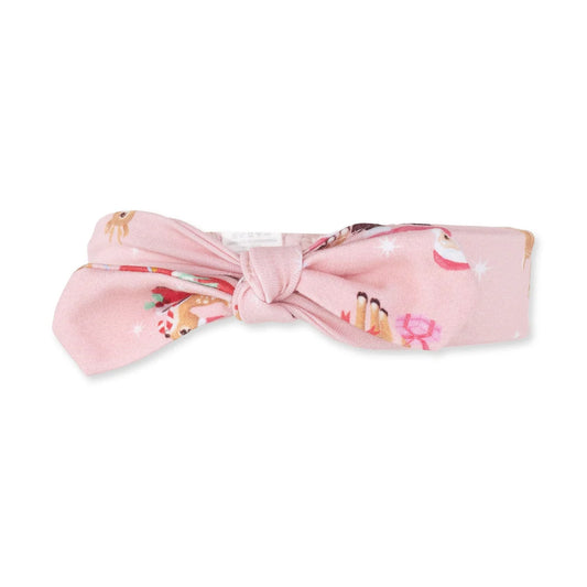 Angel Dear Pink Vintage Reindeer & Santa Knot Headband