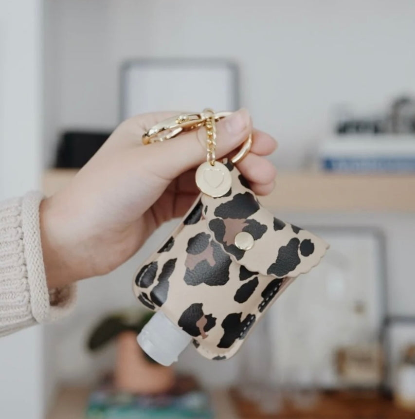 Itzy Ritzy Leopard cute n clean Hand Sanitizer charm keychain