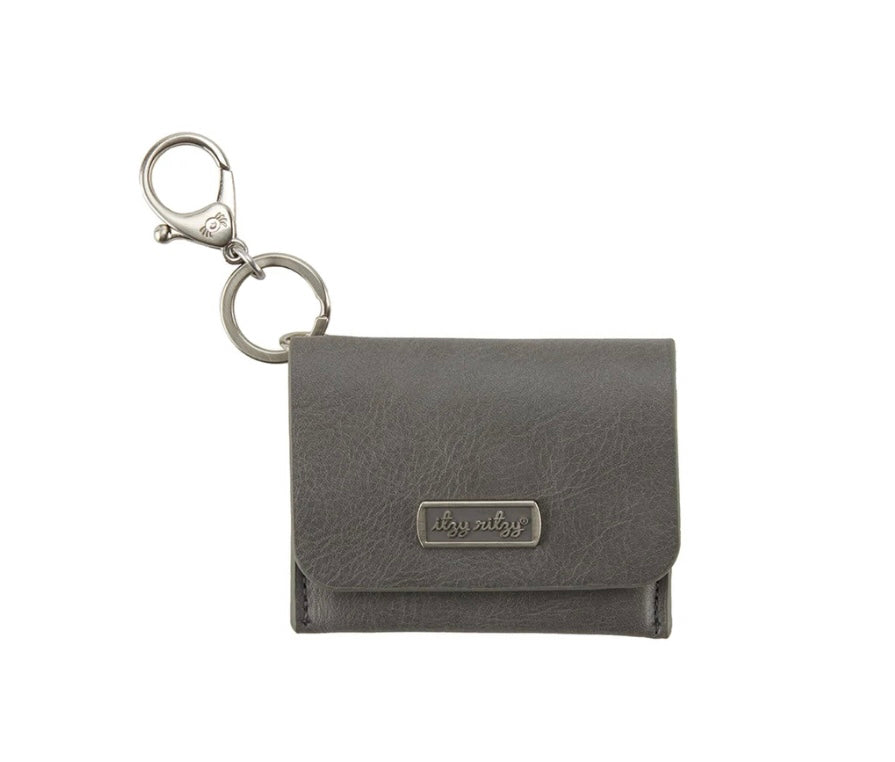 Itzy Ritzy Grayson mini wallet card holder & keychain charm